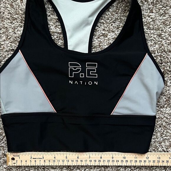 P.E Nation Acceleration Sports Bra Black with Mint in Size S - Picture 7 of 9